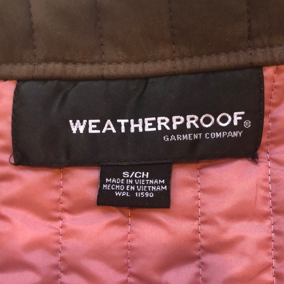 Weatherproof Olive-Brown Pink Microfiber Quilted Zip Jacket Women’s Size Small - Picture 6 of 10
